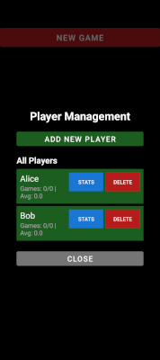 Player Setup Screen